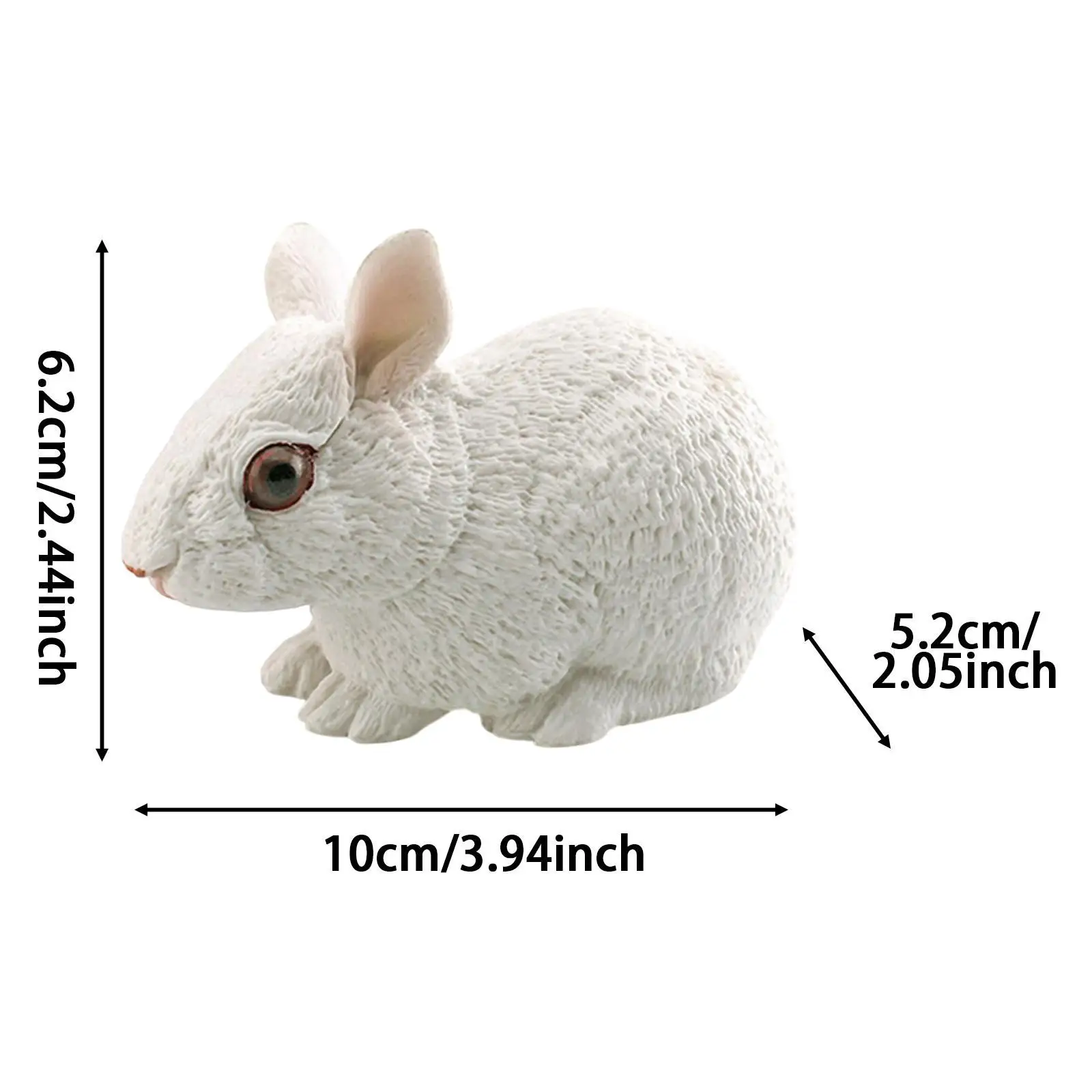 Simulation Animal Models Flower Pot Decor Bunny Figurine for Boys Girls Kids