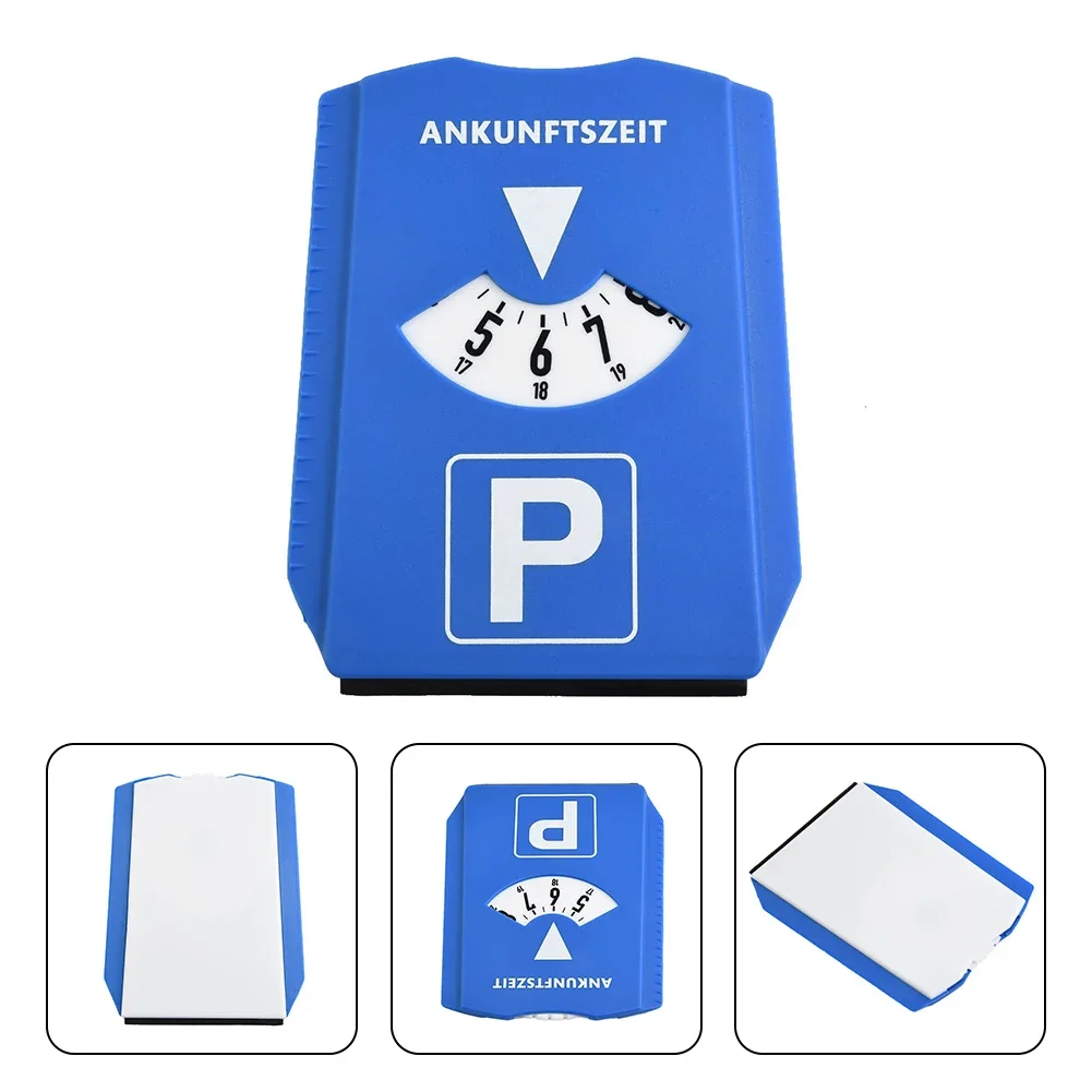 Orologio con timer per disco di parcheggio per auto Visualizzazione dell'ora di arrivo Orologio con timer per segnaletica di parcheggio per auto portatile in ABS blu