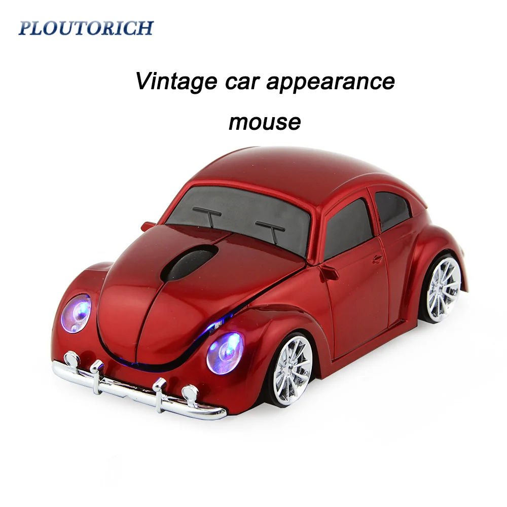 Vintage Car Appearance Wireless 2.4G Mouse Creative Design Plug And Play Emit Light Power Saving Office Use Computer Parts