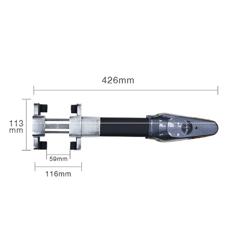 Universal Car Anti theft Safety Alarm Lock Car Steering Wheel Lock Retractable Security Car Locks Security Anti-Theft Tool