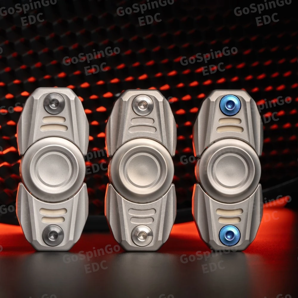 GMEDC PROMETHEUS تململ سبينر اثنين من أوراق افتتاح درع الدوران دفع المنزلق ألعاب متململة للبالغين التصاميم الأصلية مفتوحة مسمار الدوران