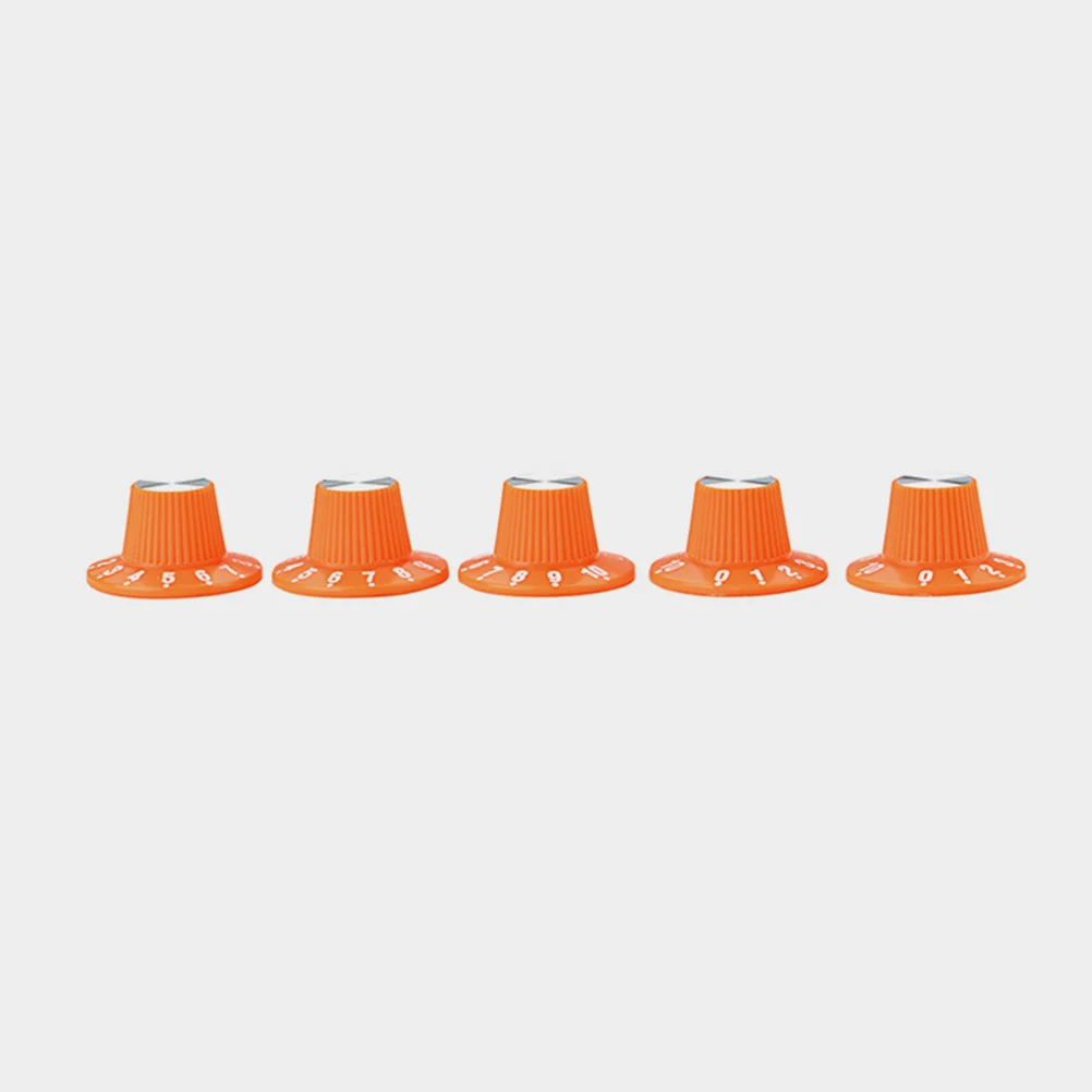 

5pcs Guitar Volume Knob Potentiometer Hats For Electric Bass Durable Anti-Corrosion Easy Install Replacement Plastic Knobs With