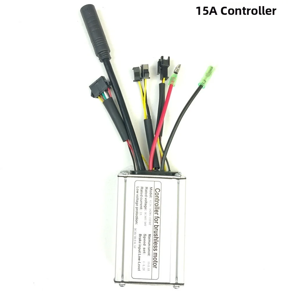 

For KT Compatible Ebike Controller 36V 48V 15A Square Wave for 250W For Brushless Motor with Front Light Control