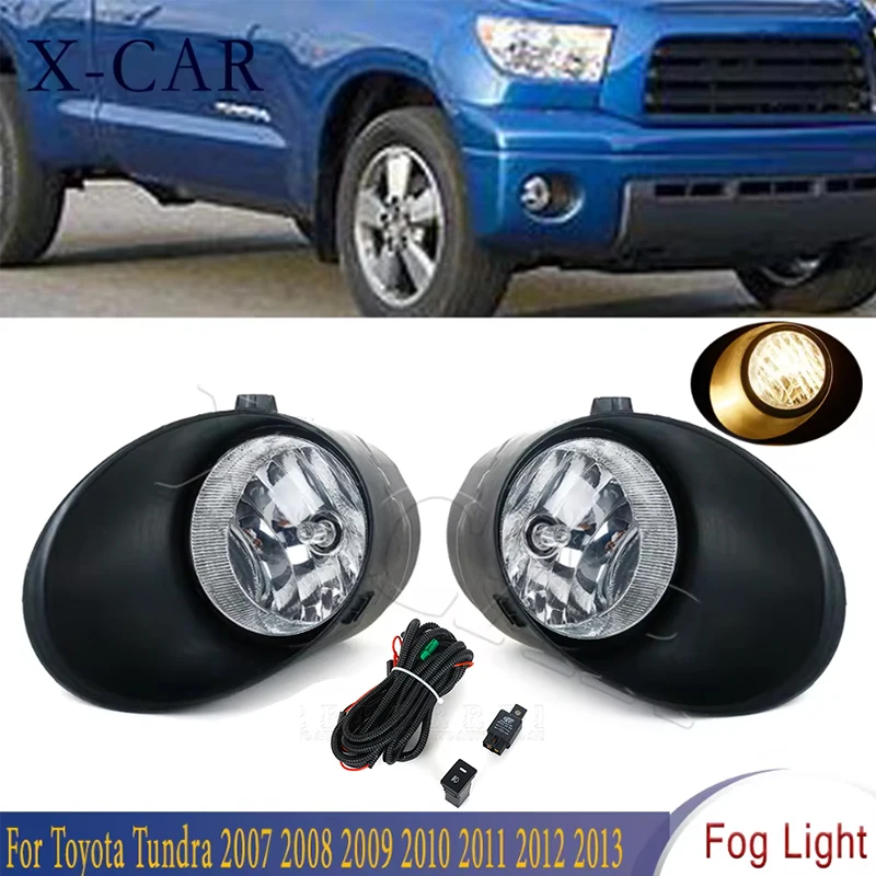 

1 комплект для Toyota Tundra 2007 2008 2009 2010 2011 2012 2013 передний бампер противотуманная лампа с комплектом проводки и переключателем