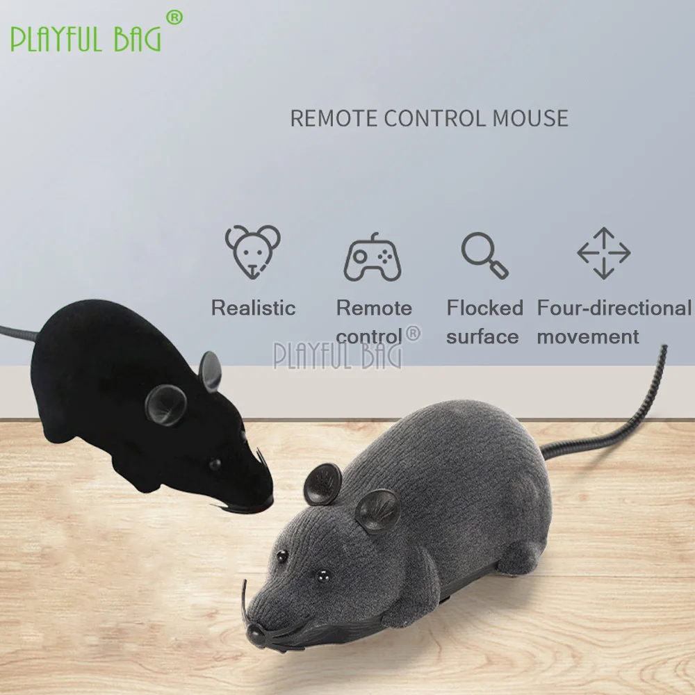 Remote Control Simulation Rat Toy Realistic Mouse Model for Cat & Dog Interactive Pet Play, Funny Prank Novelty Animal Toy HG41