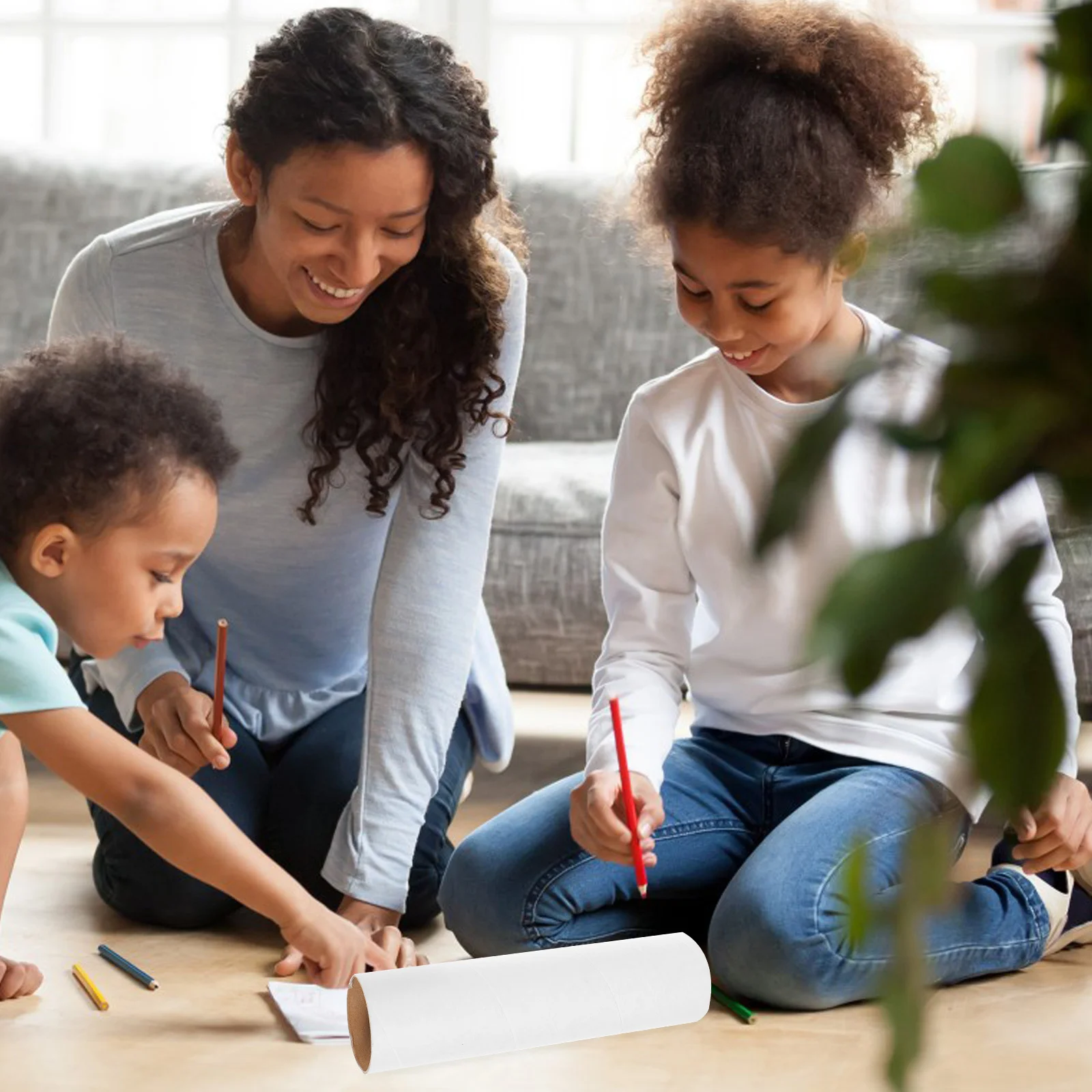 18Pcs Wind Chime Paper Tubes for DIY Craft Projects Sturdy Round Cardboard Rolls Art Classroom Kindergarten Creative Learning