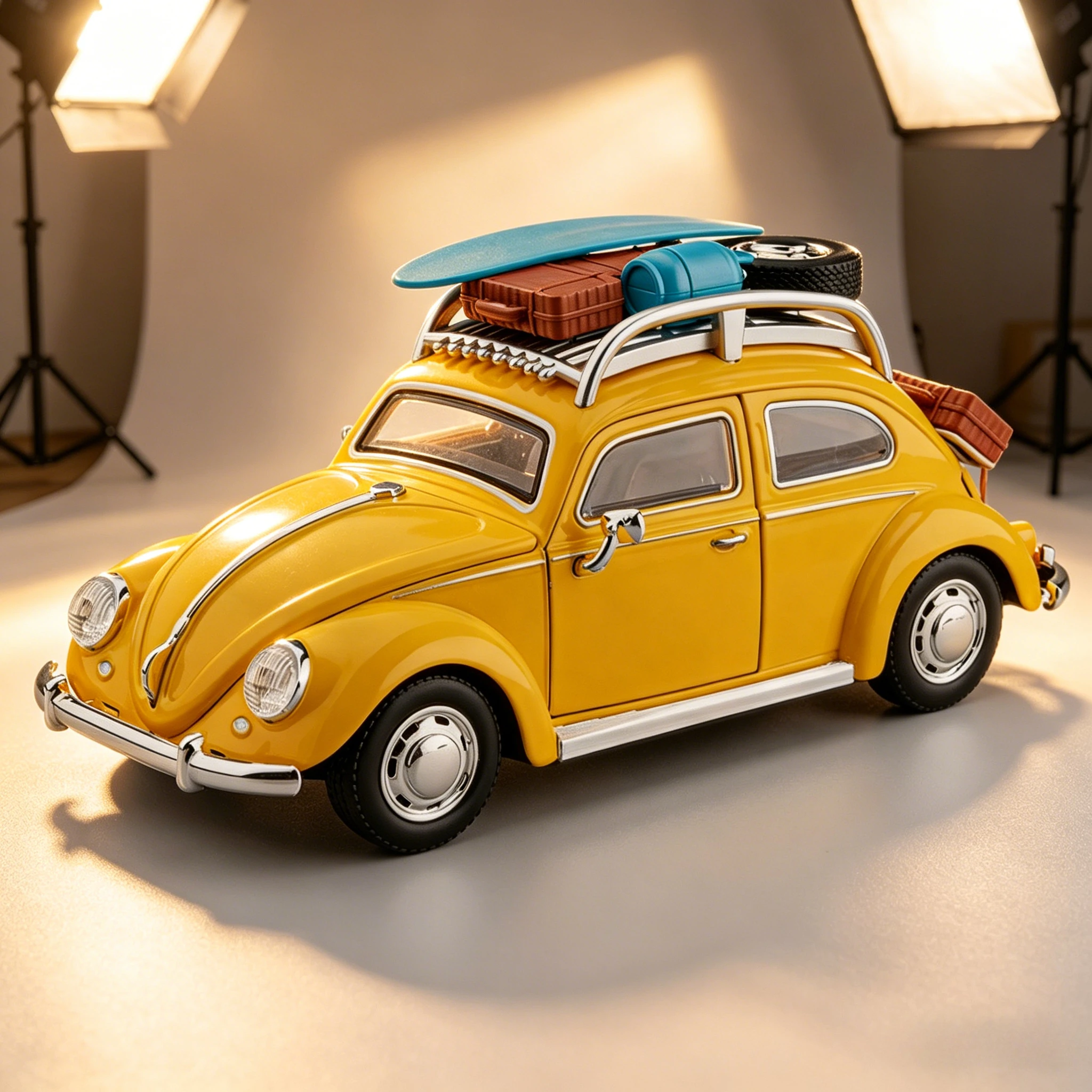 

1:24 Beetle Camping Modified Car Alloy Metal Diecast Model Car Home Decoration And Computer Desktop Holiday Ornaments