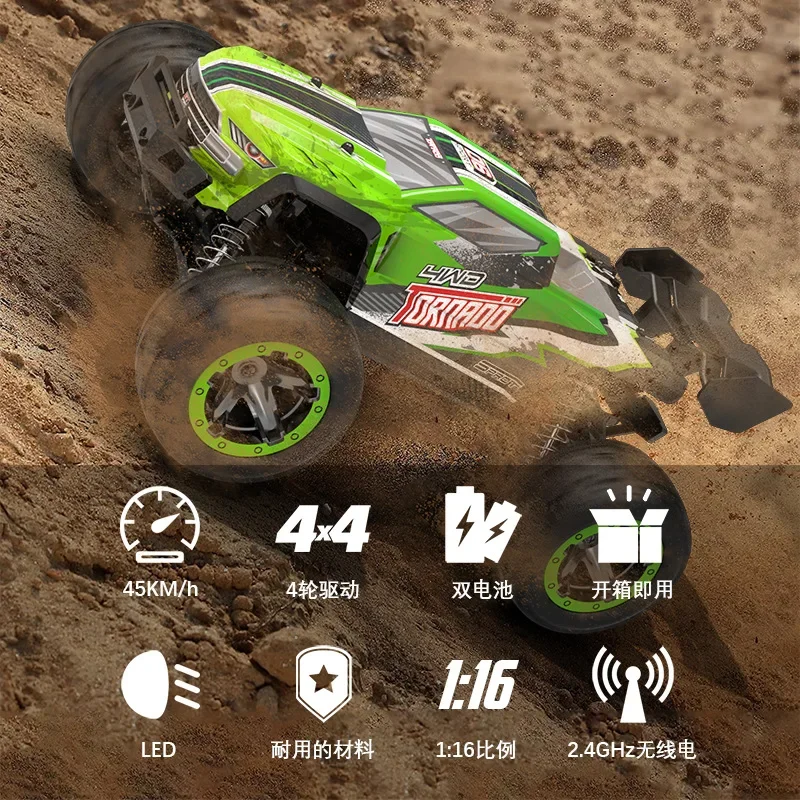 1:16 مركبة عالية السرعة تعمل بالتحكم عن بعد لجميع التضاريس ذات الدفع الرباعي على الطرق الوعرة والتسلق مركبة كهربائية تعمل بالتحكم عن بعد #3