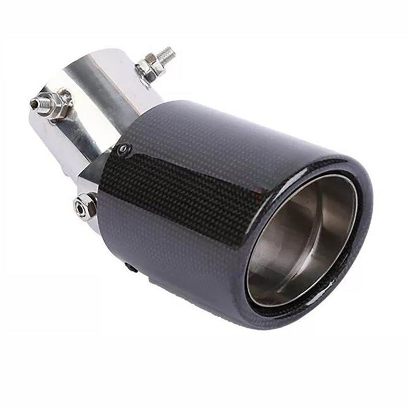 63mm/2.48'' 63-89mm 63-101mmUniversal Car Exhaust Tail pipe Muffler Tube Pipe Silencer Carbon Fiber Glossy/Matte Black