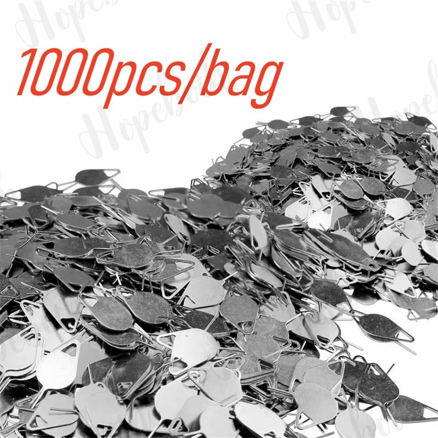 1000 قطعة من إبرة الفولاذ المقاوم للصدأ لهاتف iPhone iPad وسامسونج لهواوي وشاومي وبطاقة Sim وإزالة أداة مفتاح إخراج الدبوس