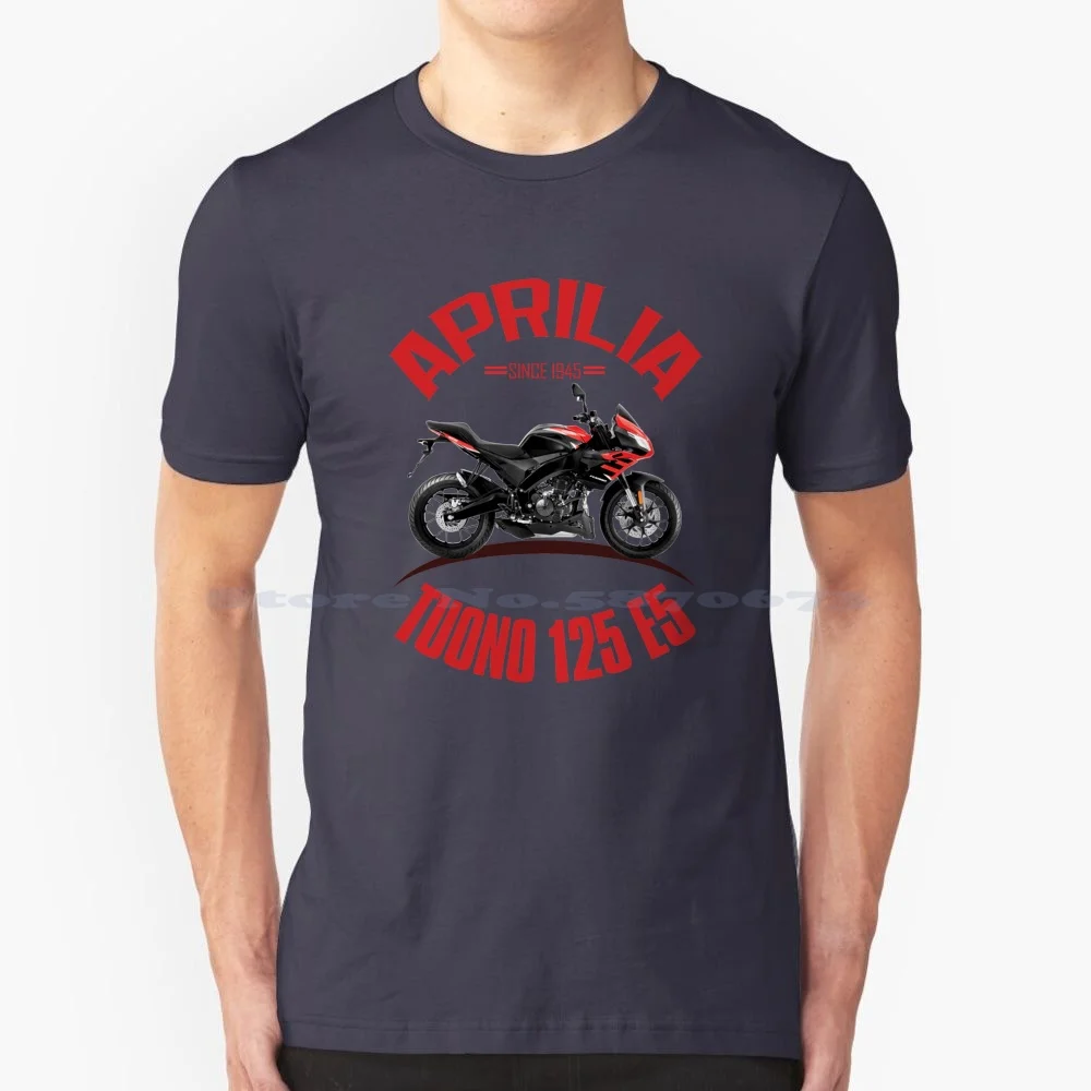 Designer Motorcycle Of Tuono 125 E5 T Shirt 100% Cotton Tee Tuono 125 E5 Racing Tuono 660 Tuono V4 Factory Rs 660 Acid Gold