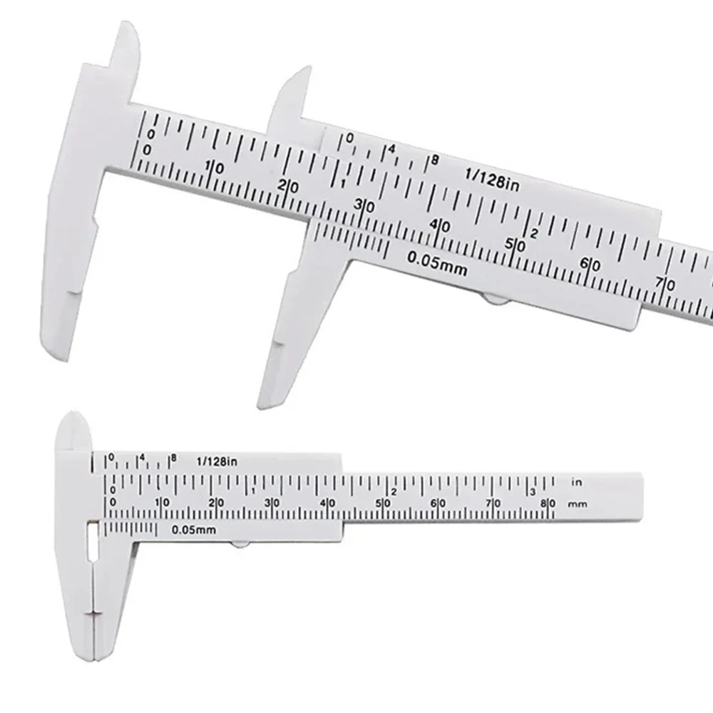 Vernier Caliper 80mm Mini Plastic Sliding Vernier Caliper Gauge Measure Tool For Hobbyists And DIY Enthusiasts