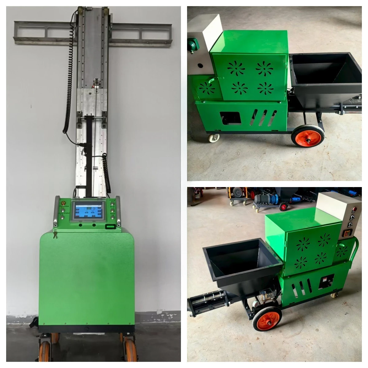 Mortar smoothing 3.5 meters building interior wall plastering machine automatic lift smoothing machine