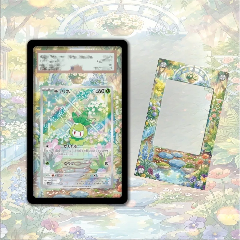 

Art Display for Pokemon Petilil Card PTCG Keychain Anime Game Collectibles Anime Merchandise Acrylic Protective Case ToysGift