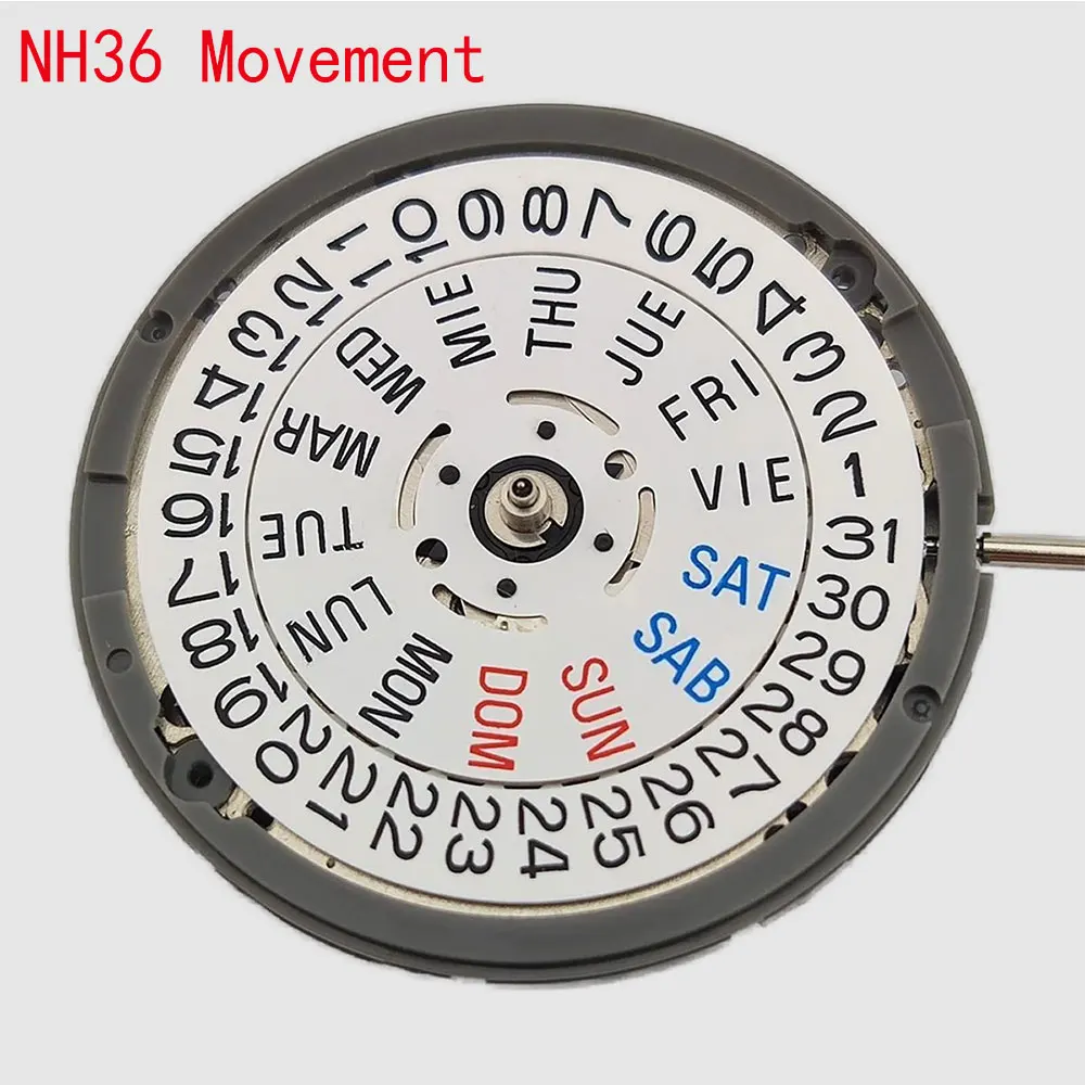 

Japanese original NH36 automatic watch movement 3 O'Clock, 3.8 o 'clock, 4.2 O 'clock position crown, English double calendar