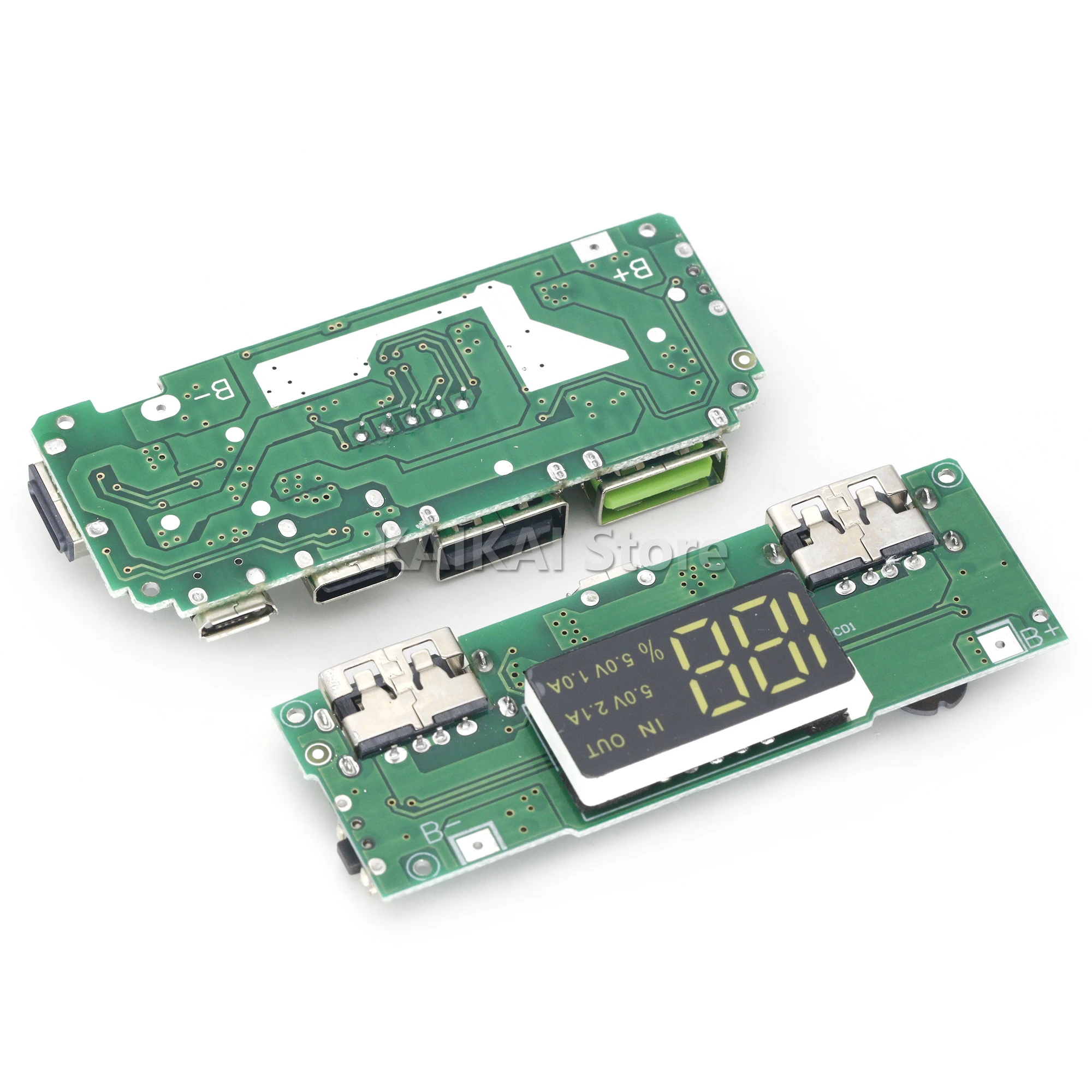 LED Dual USB 5V 2.4A Micro/Type-C USB Mobile Power Bank 18650 Charging Module Lithium Battery Charger Board Circuit Protection