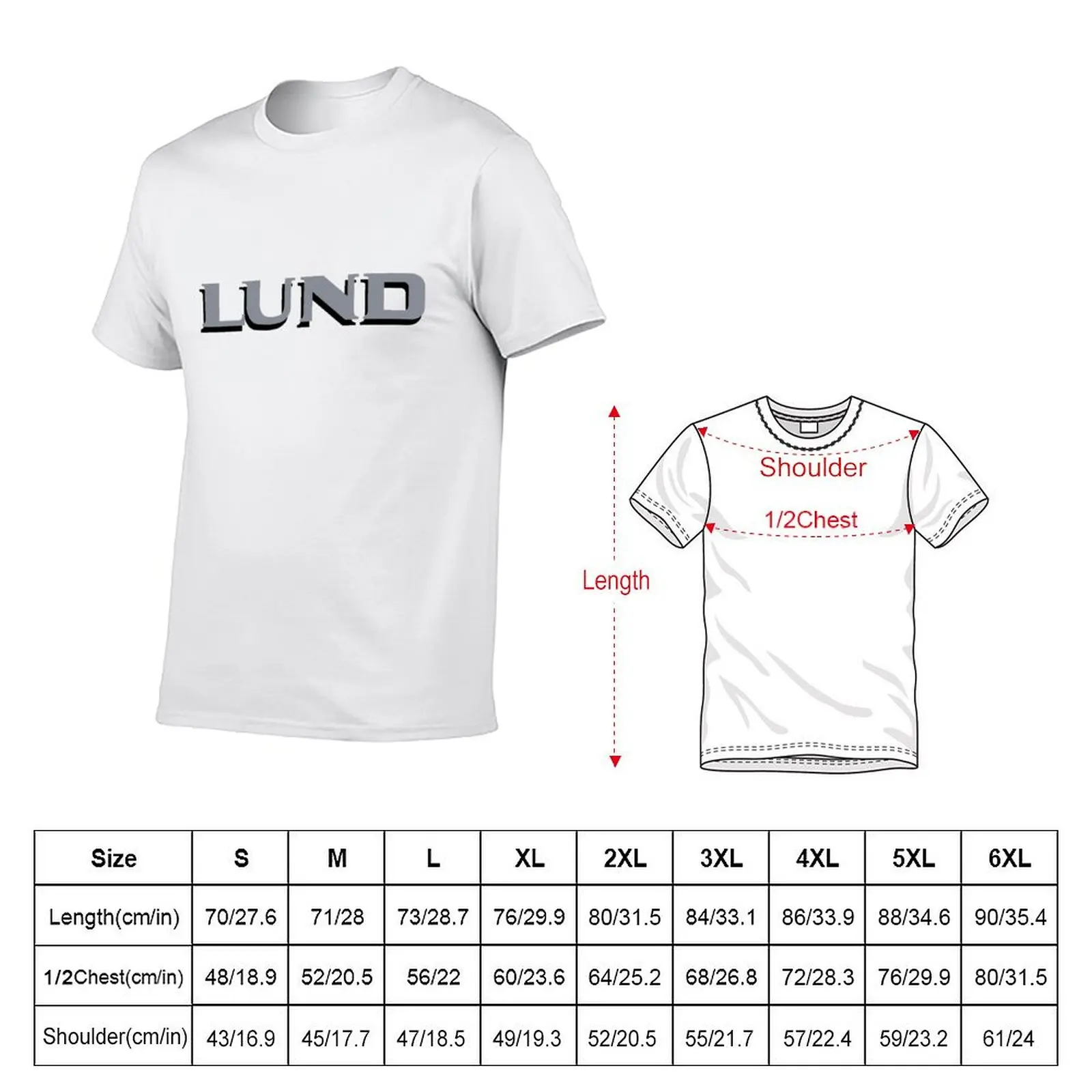 LUND Boat T-Shirt g man t shirts for men man t shirts cotton T-Shirt