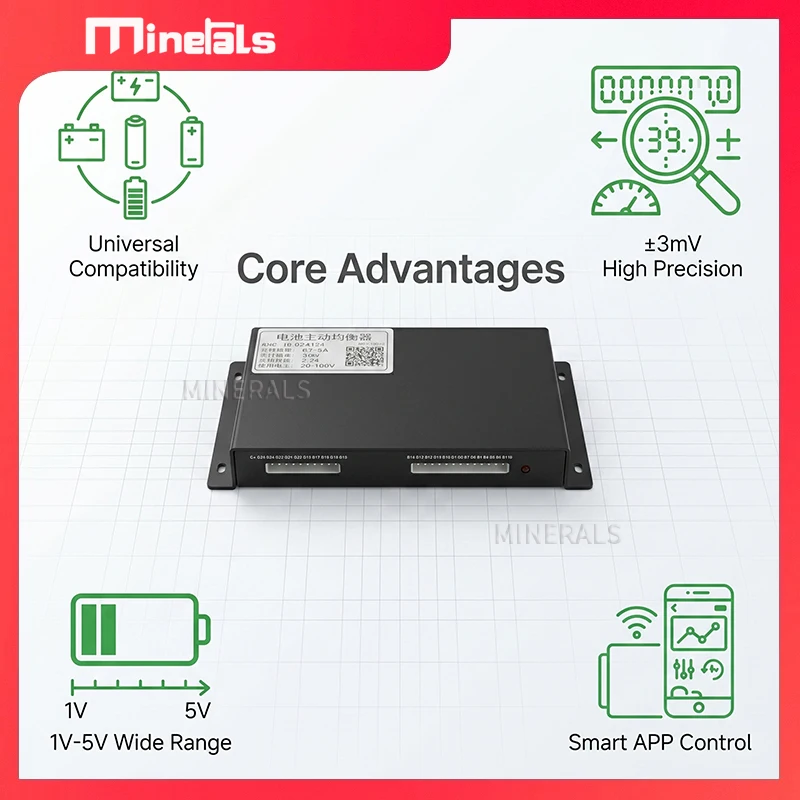 Lithium Battery Balancer 2A Active 2s-24s 72V 36V 12V 3s 13s 24s 16s 17s 8s 12s Smart Equalizer Support Bluetooth APP Monitoring image 5