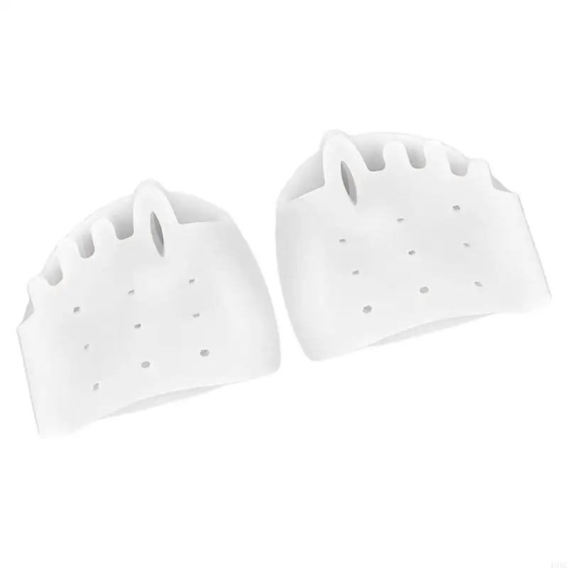 

L5YC 1 Pair Gel Toe Straighteners Breathable Toe Separators Ball of Foot Cushion for Women and Men Straighten Overlapping Toe
