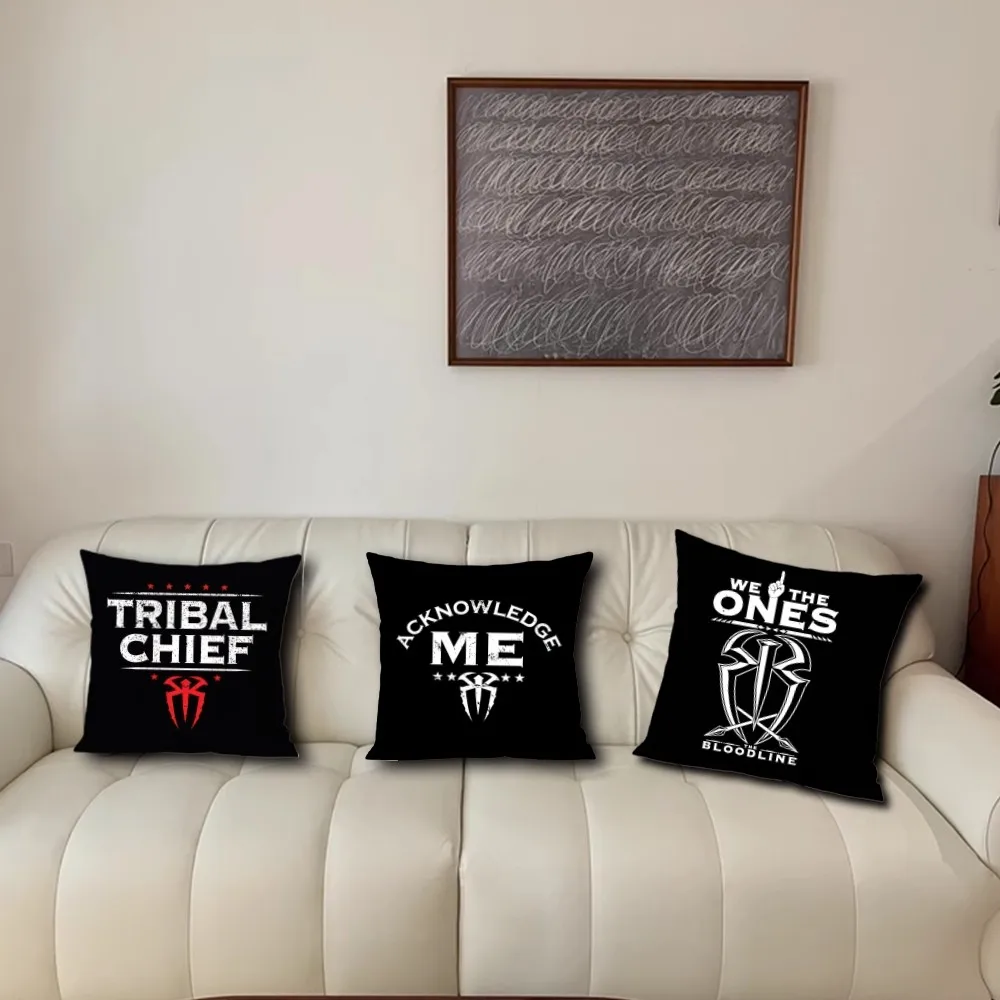 R-Roman R-Reigns OTC Pillow Case Living Room Accent Couch Back Support Square Lounge Restful Nap Companion ﻿