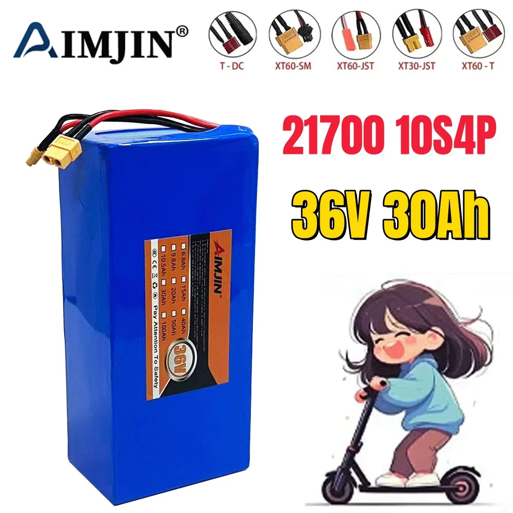 36V 30AH Lithium Battery 21700 10S4P High Power 800W 1000w Batteries 42v 30000mAh Tricycle CAR Battery