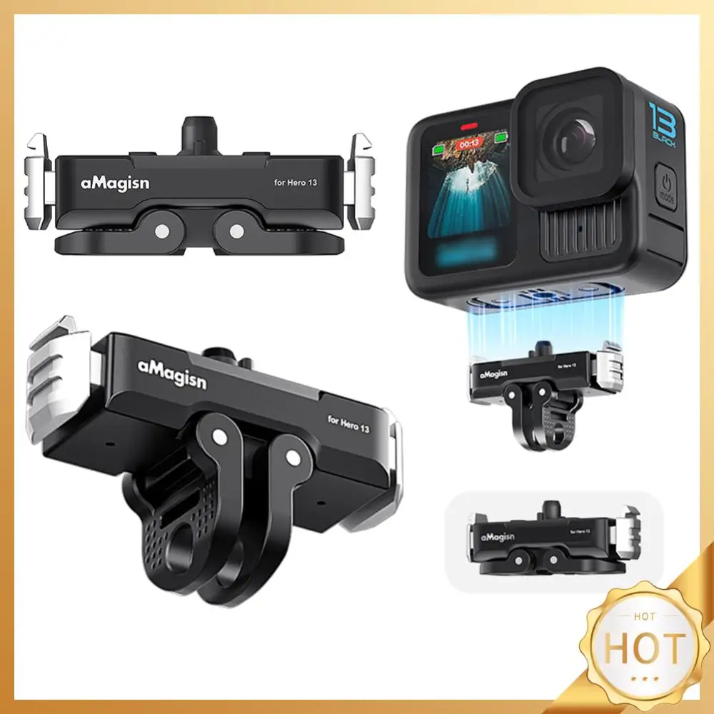 

Magnetic Quick Release Adapter Base 2-Prong Mount Claw and 1/4 Screw Point Quick Release Base Bracket for Gopro 13 Action Camera