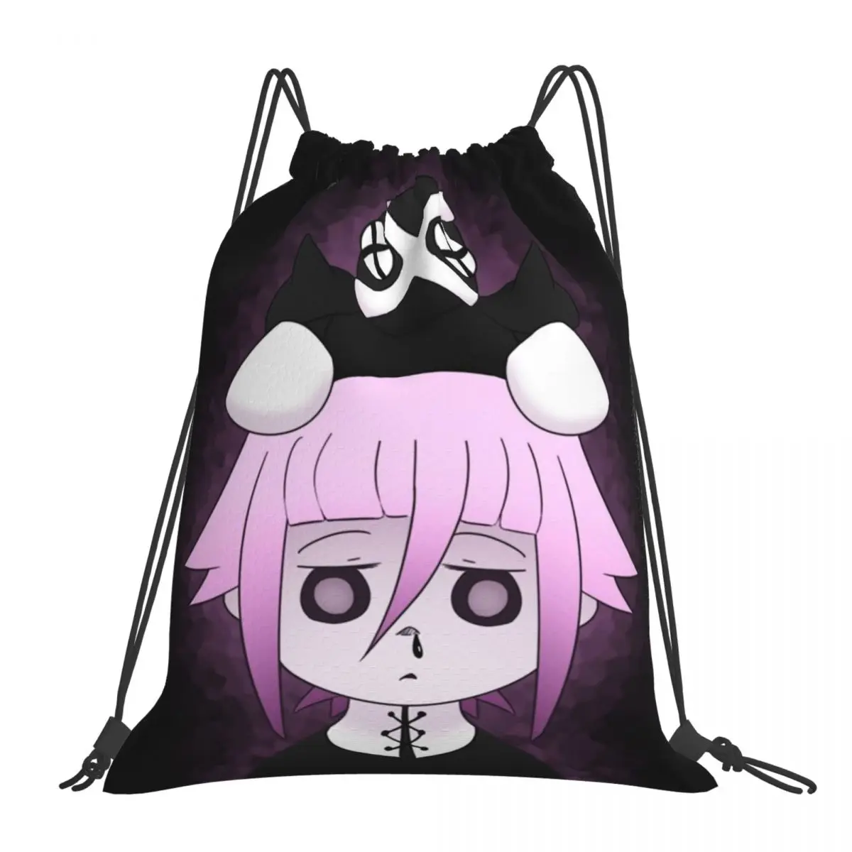 Crona And Ragnarok Soul Eater Backpacks Portable Drawstring Bags Drawstring Bundle Pocket Sports Bag Book Bags For Travel School