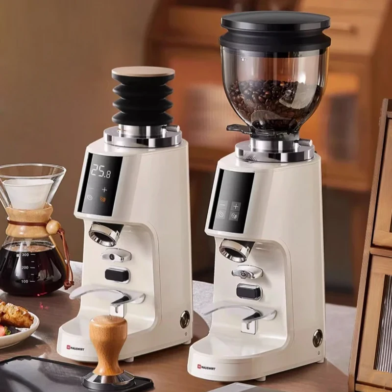 مطحنة القهوة الكهربائية 64 مللي متر لدغ مسطح مطحنة حبوب البن ماكينة الطحن مع 100 التروس قابل للتعديل إعداد طحن دقيق