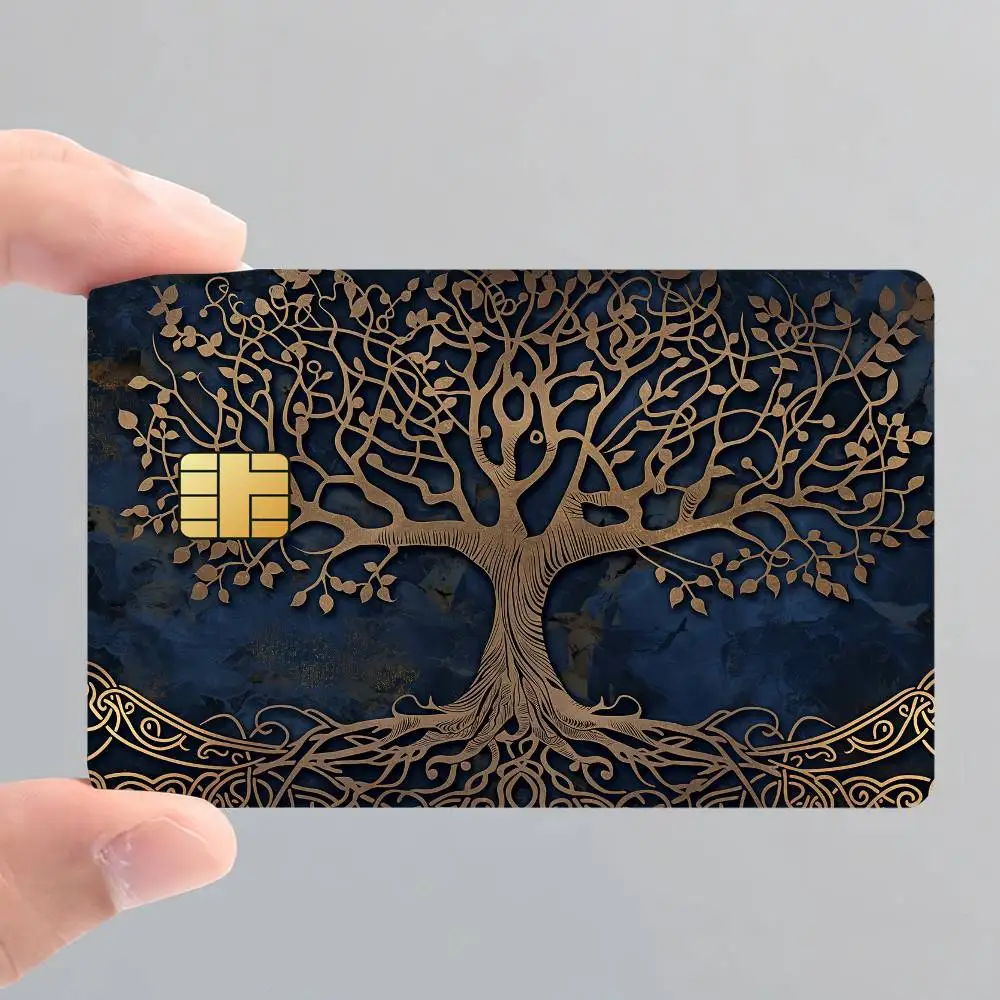 Tree Life Yggdrasil Poster Decorative Waterproof Film Skin Cover Credit Card Stickers Debit Front Bank Bus Pass
