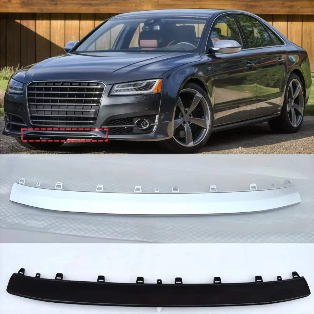 Front Bumper Lower Lip Chrome Decorative Strip 4H0807110C For Audi A8 S8 2014-2017