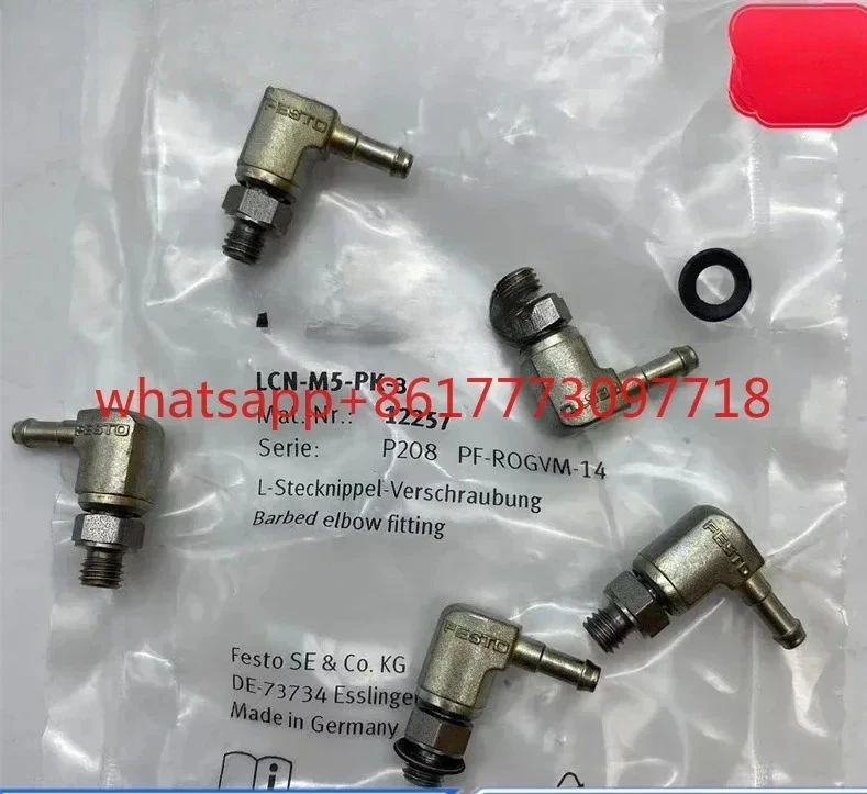 Pneumatic L-shaped barb joint LCN-M5-PK-2-3-4 19523 12257 12258