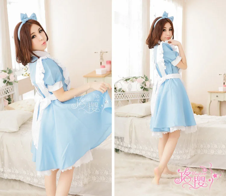Halloween Maid Womens Adult Alice in Wonderland Suit Maids Lolita Fancy Dress Cosplay Costume for Women Girl