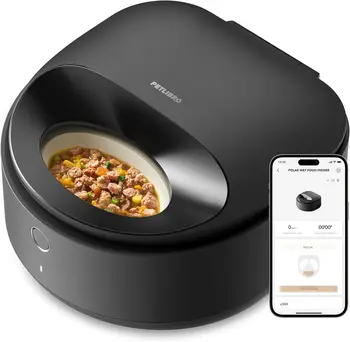 Automatic Cat Feeder Wet Food Refrigerated New Upgraded APP Control 3 Days Freshness 3 Meals Semiconductor Cooling Quick 1