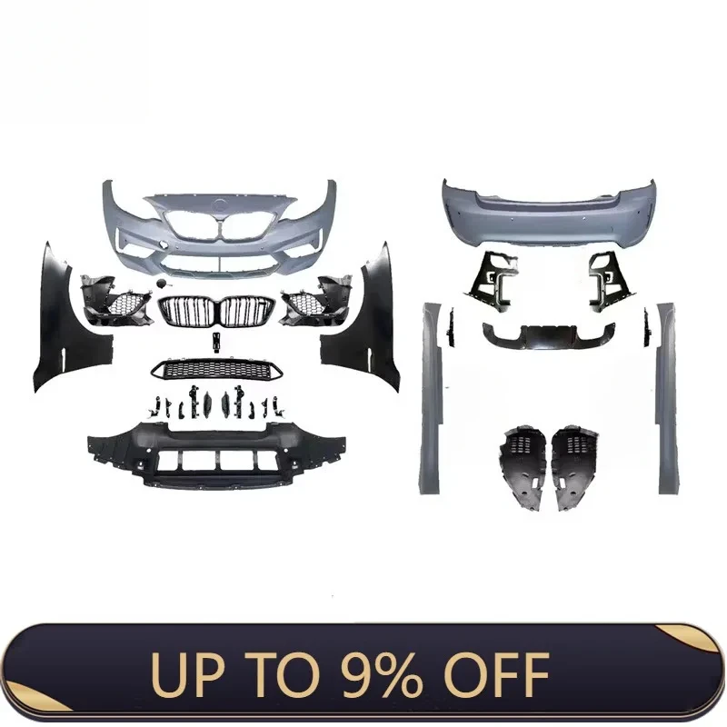 

Бампер для BMW 2 серии F22, модифицированный, улучшенный, в стиле M2 Competition, широкий передний и задний бамперы