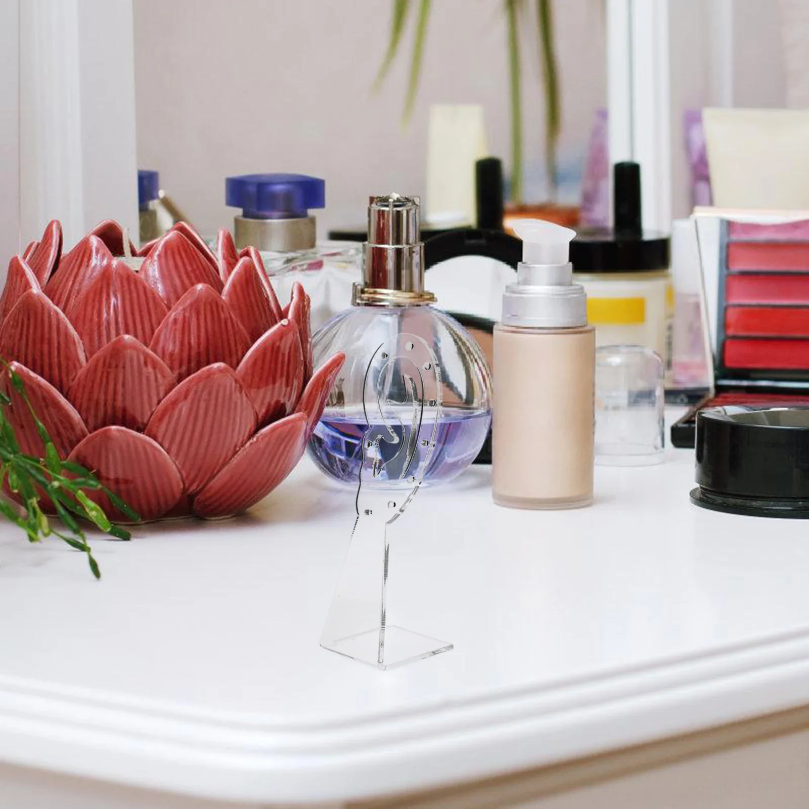 

4pcs Earring Display Stand Acrylic Jewelry Display Sturdy Base Compact Lightweight Storage Rack for Earrings Organizers