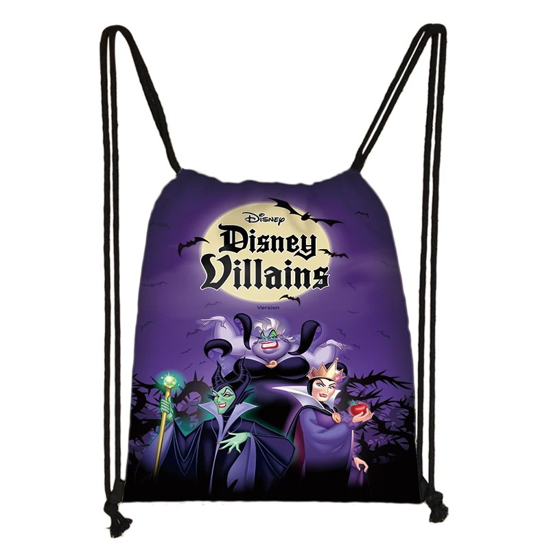 Disney Maleficent borsa con coulisse borsa Casual quotidiana ragazzo ragazza zaino borse con coulisse borsa portaoggetti Shopping borse da spiaggia