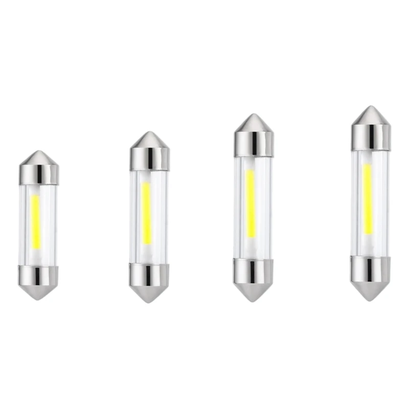 Pack of 5 12V LED Festoon Interior Lamp Car Map Light Replacement Bulb with Clear Housing for Cabin Reading Night Use