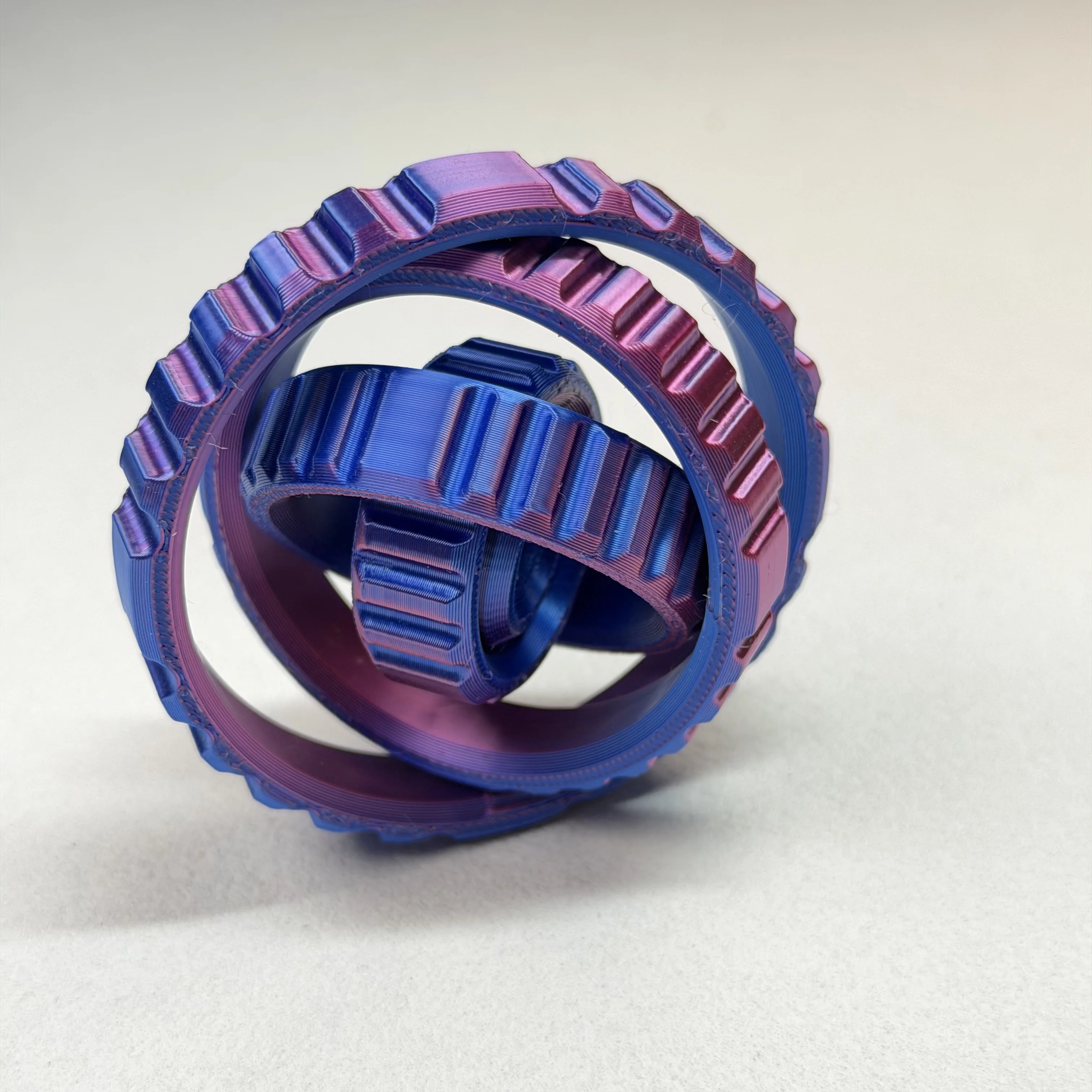 3D Printed Five Star Ring Fidget Spinner Ornament, Stable Smooth Rotation, Anti-Anxiety Tabletop Mini Accessory