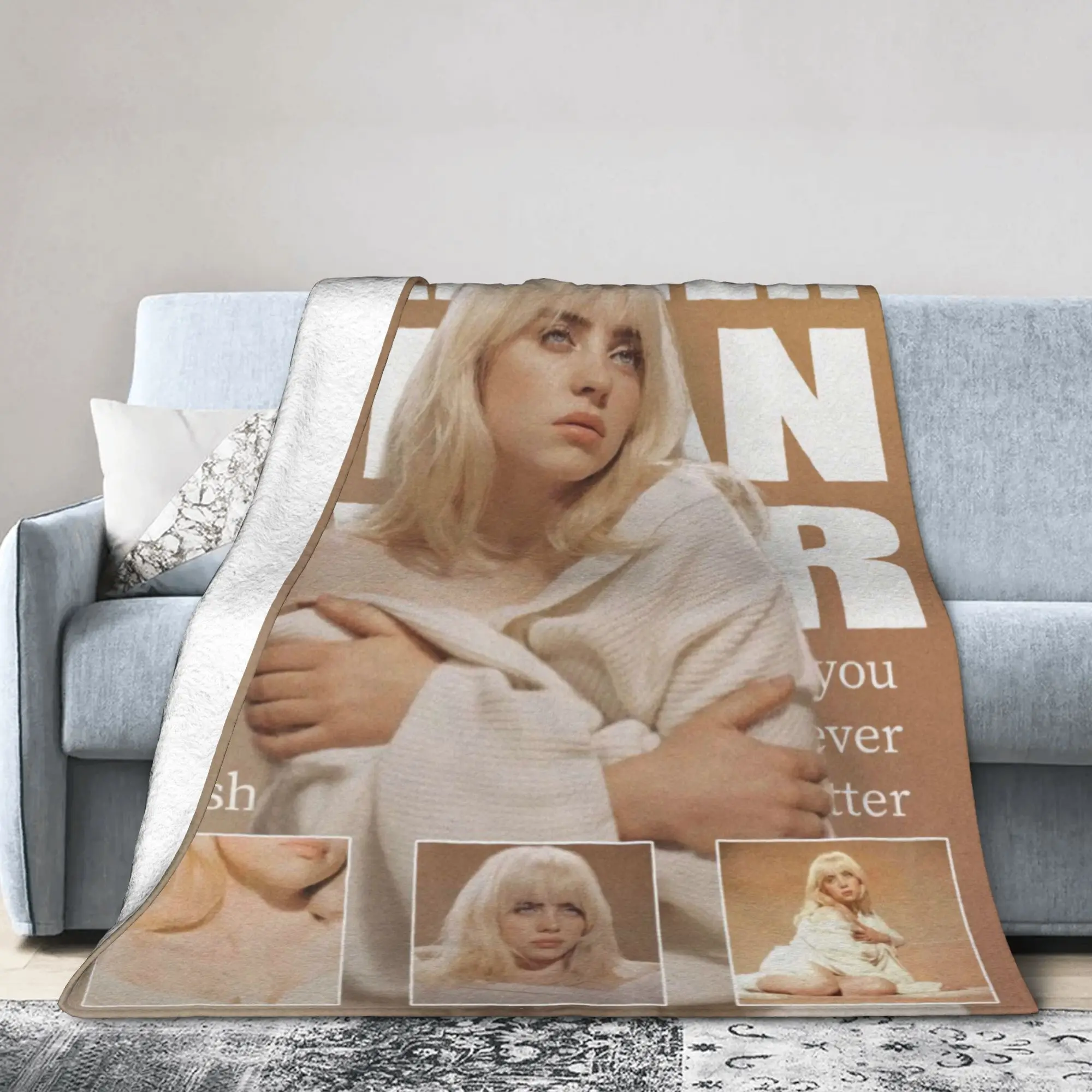 سعيد من الأبد البليز Eilishs رمي بطانية لينة مريحة نمط بطانية لغرفة المعيشة السفر الفانيلا المفرش غطاء السرير