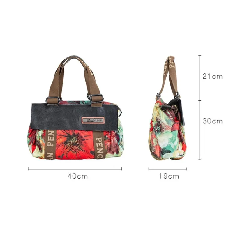 Jamhoo New Casual Original Women Handbag Leather Canvas Female Portable Crossbody Bag Large Capacity Shoulder Bags For Women