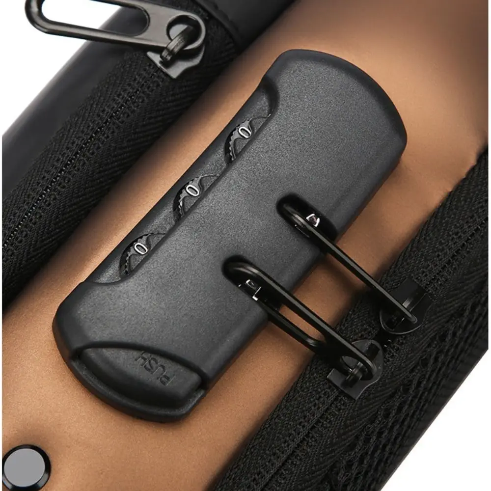 Casual PU Leather Anti Theft Chest Bag Large Capacity Waterproof Men's Shoulder Bag USB Charging Travel Sling Chest Bag Unisex