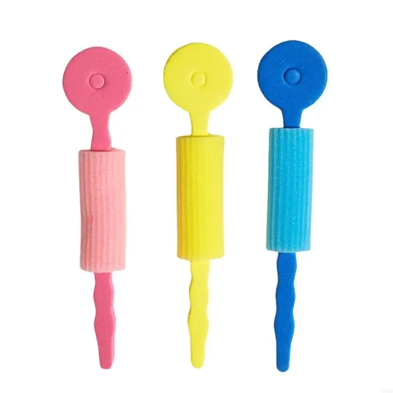U0DE 3PCS FOAM Губчатая волосы ролики без тепловых логинок для спящих в жареных волосах.