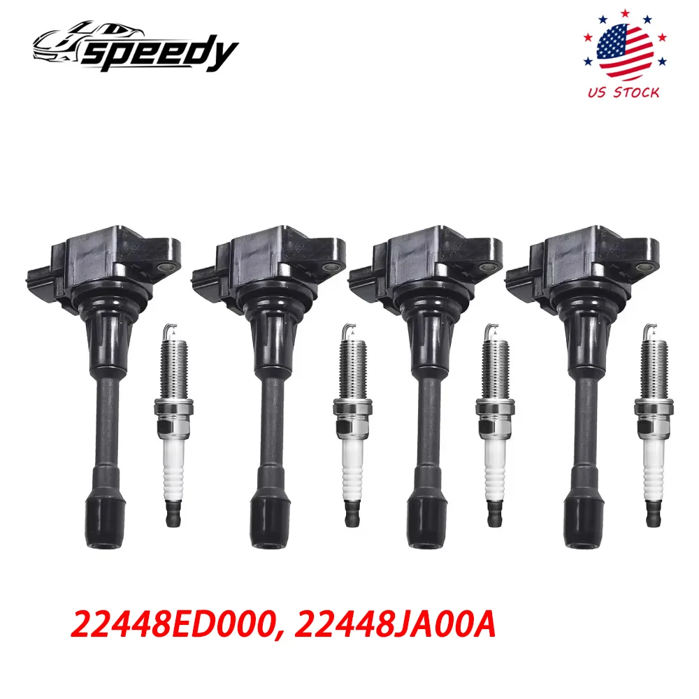 

4*22448JA00A 4*DILKAR6A11 4 шт. комплект катушки зажигания иридиевой свечи зажигания для Sentra 1.6L Rogue 2.0L 2017-2019 гг.