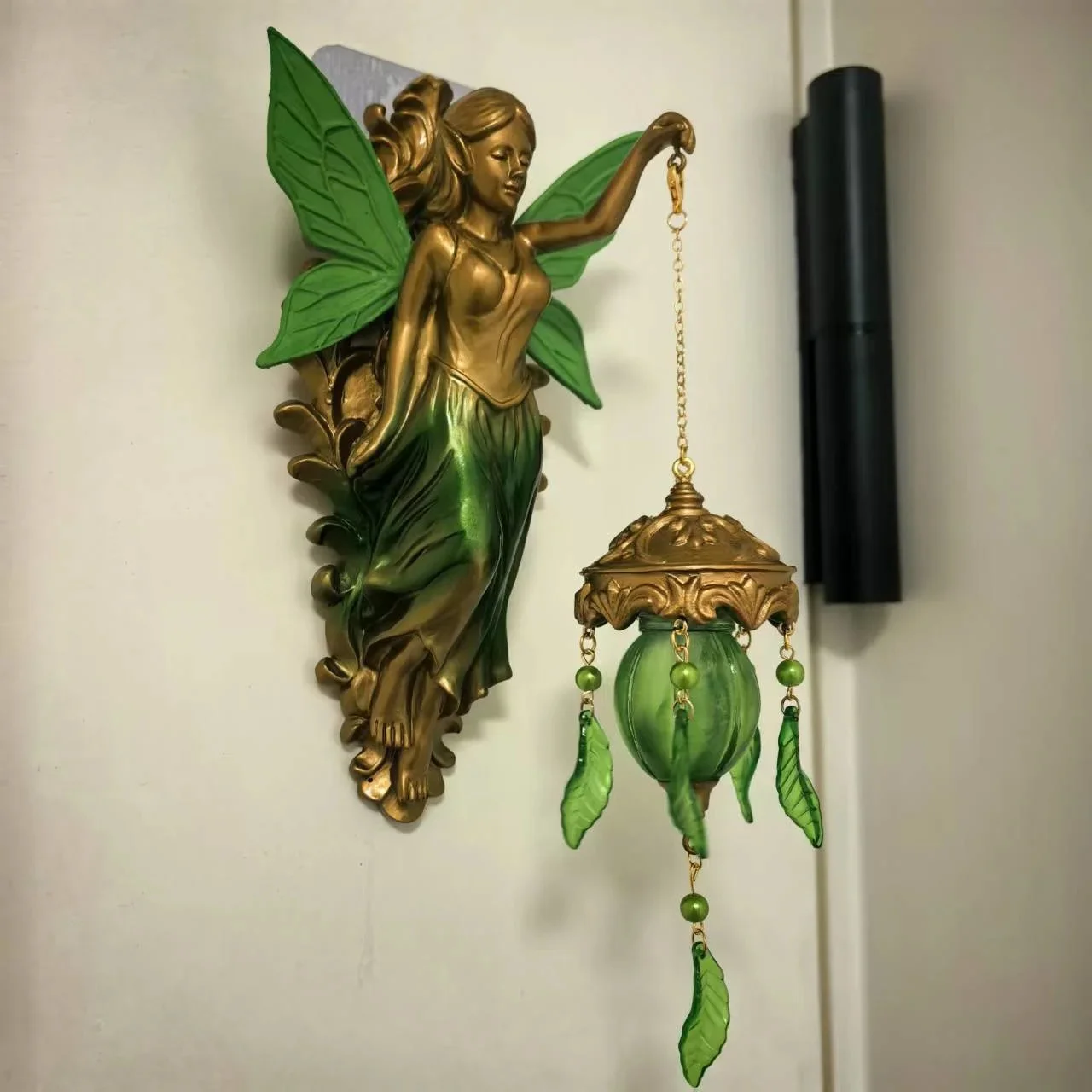 Mermaid Wall Lamp Door And Window Decorations Resin Statues Hanging Lamp Fisherman's Ornament Mermaid Pendant Ocean Gift