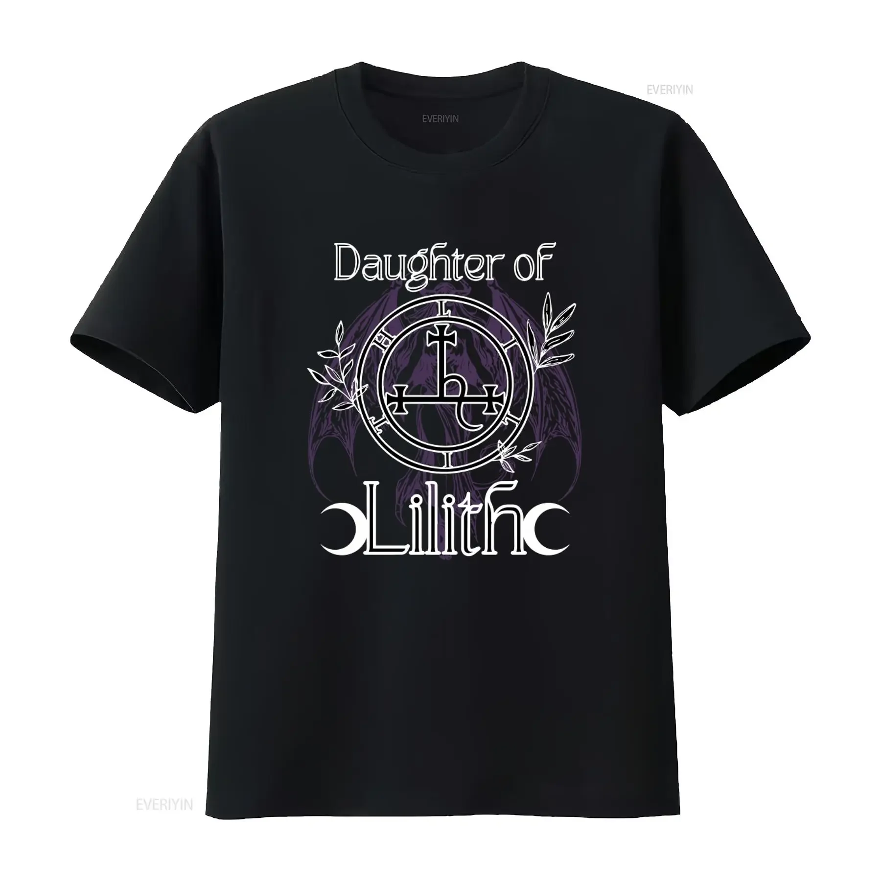 Witchy Mysterious Daughter Of Lilith T Shirt Occult Dark Academia Gothic Girl Fashion Clothing vintage Washed Comfortable homme