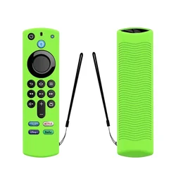 Siliconen Cover Voor 2021 Alexa Voice Fire Tv Stick 3e Gen Afstandsbediening Lichtgevende Beschermende Schede Afstandsbediening Cover Siliconen