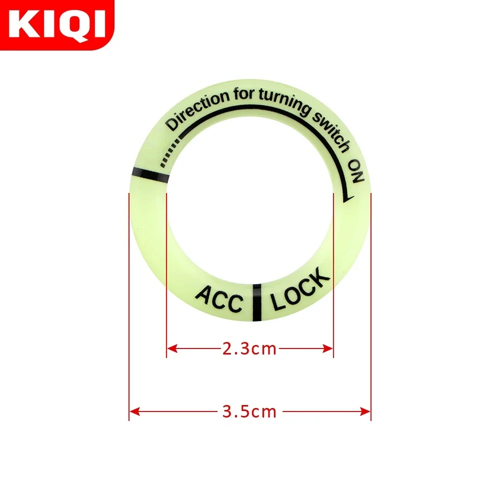 3D Gel Glow Key Ring Sticker Luminous Ignition Switch Cover for Skoda Fabia Karoq Kodiaq Octavia Superb Combi Suzuki Swift Sx4