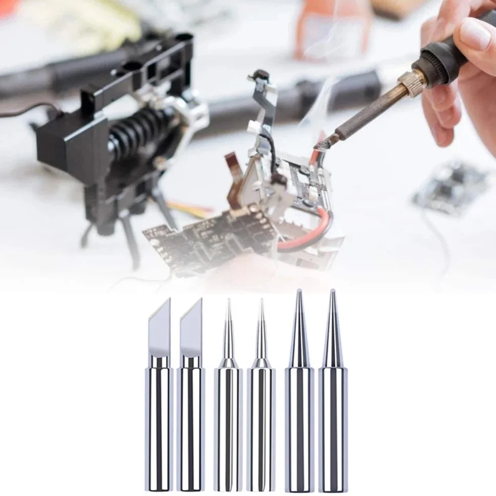 6 Pcs Soldering Iron Tips IBK Soldering Tip Pure Copper-free 43mm For 936 Soldering Station Welding Equipment Accessories