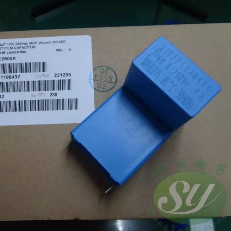 5pcs-100pcs EPCOS 6.0uf/250VAC 6u0 605 brand new 28MM film capacitor B32754C2605K