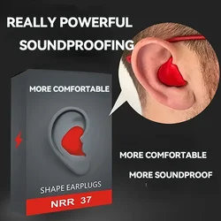 2box Silent Study Nights: Shaped Rubber Earplugs Block Noise for Students, Perfectly Fitting Sleep & Work Environments